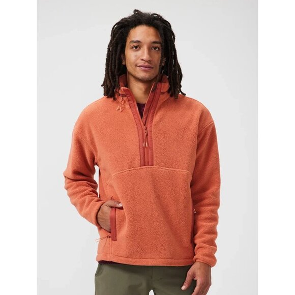Outdoor Voices Other - OUTDOOR VOICES Primo Fleece 1/2 Zip Pullover Jacket in Orange - Men's Large